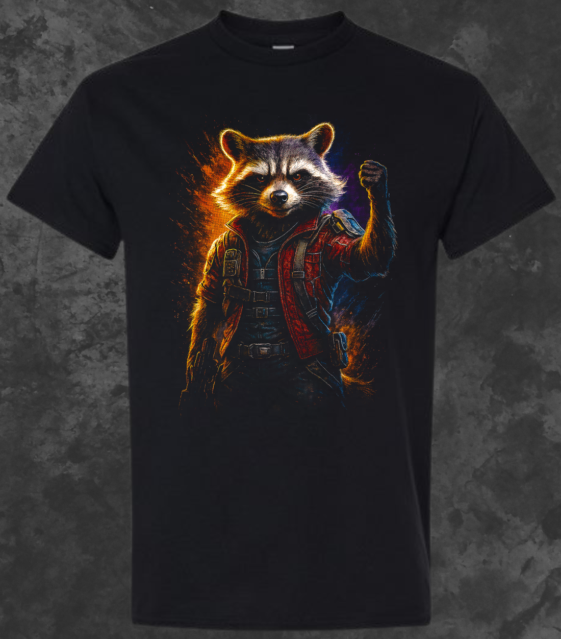Halftone GOTG Rocket Adult T-Shirt (S to XL)