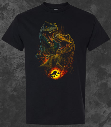 Halftone Jurassic Adult T-Shirt (S to XL)