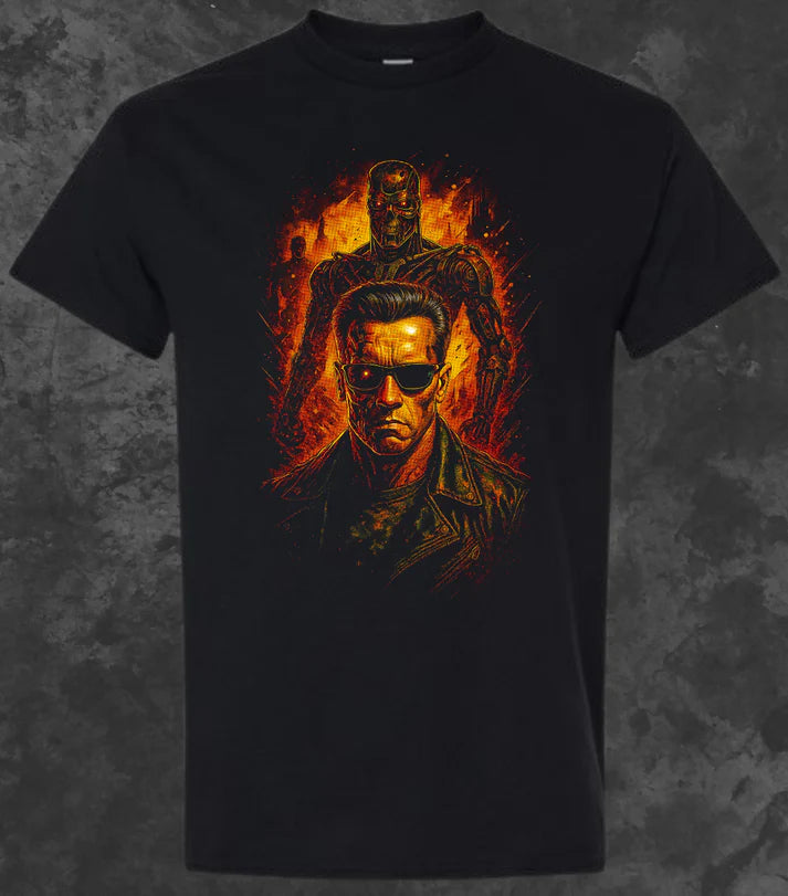 Halftone Terminator Adult T-Shirt (S to XL)